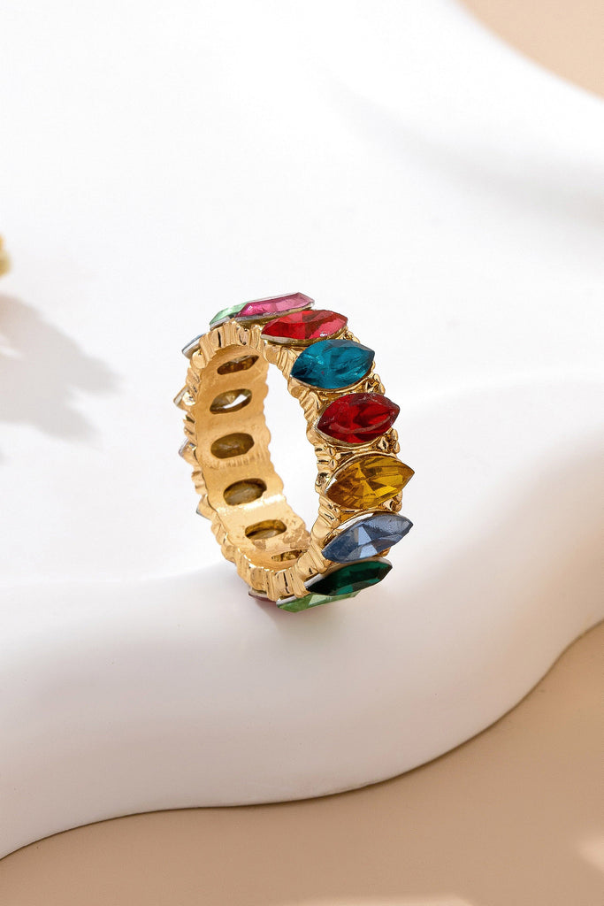 Rainbow Marquise Gem Eternity Band Ring | 80R224