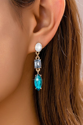 Ocean Blue Gem Drop Earrings | 80E61967
