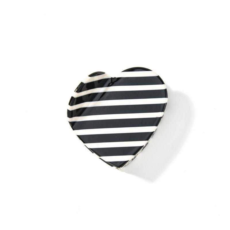 Polka Dot & Striped Heart Hair Claw Clips | 40H1053