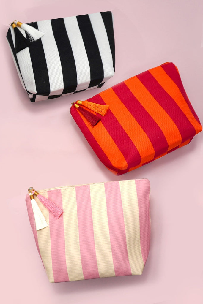 Striped Tassel Makeup Pouch | 40P598