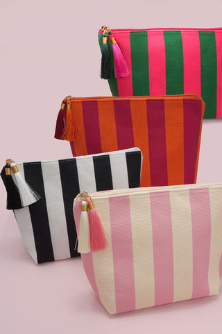 Striped Tassel Makeup Pouch | 40P598