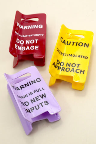 Funny Caution Sign Hair Claw Clip | 40H1055