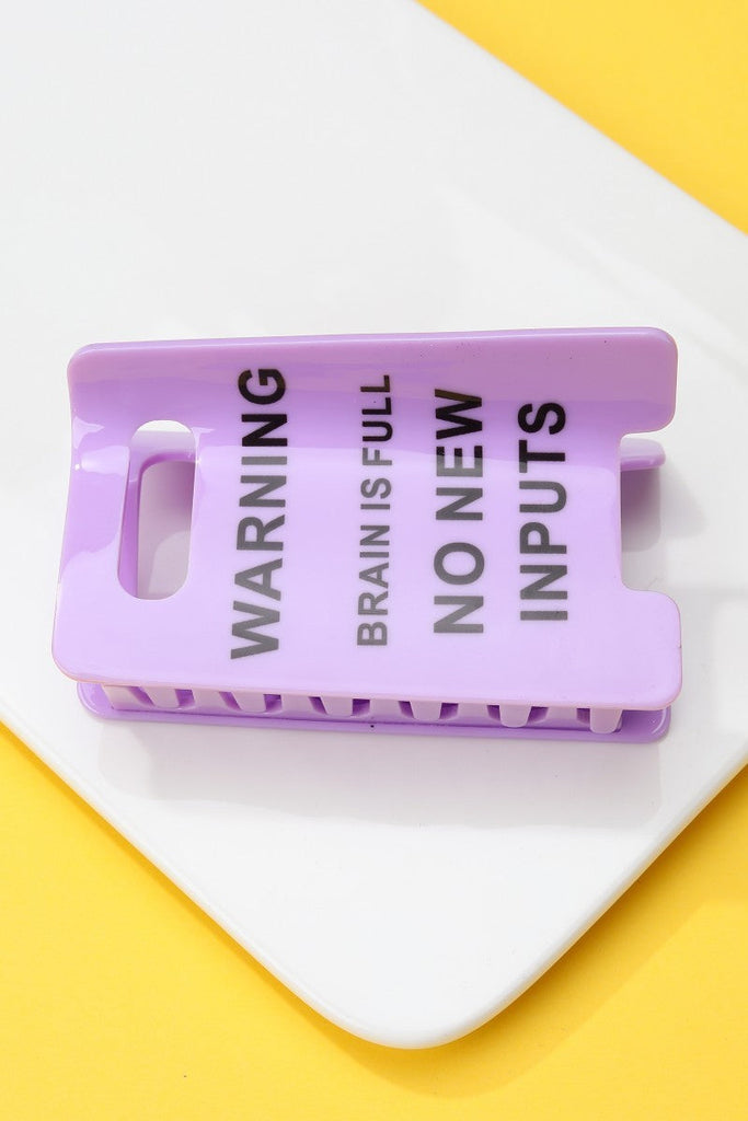 Funny Caution Sign Hair Claw Clip | 40H1055