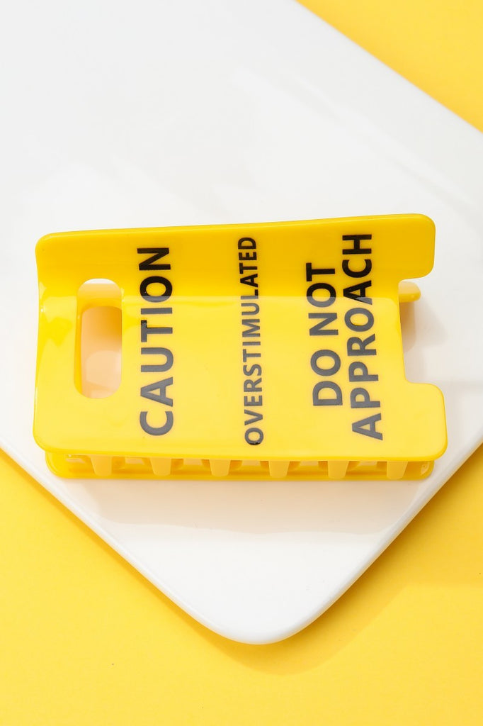 Funny Caution Sign Hair Claw Clip | 40H1055