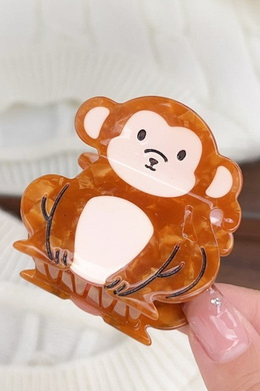 Cute Monkey Hair Claw Clip | 40H1060