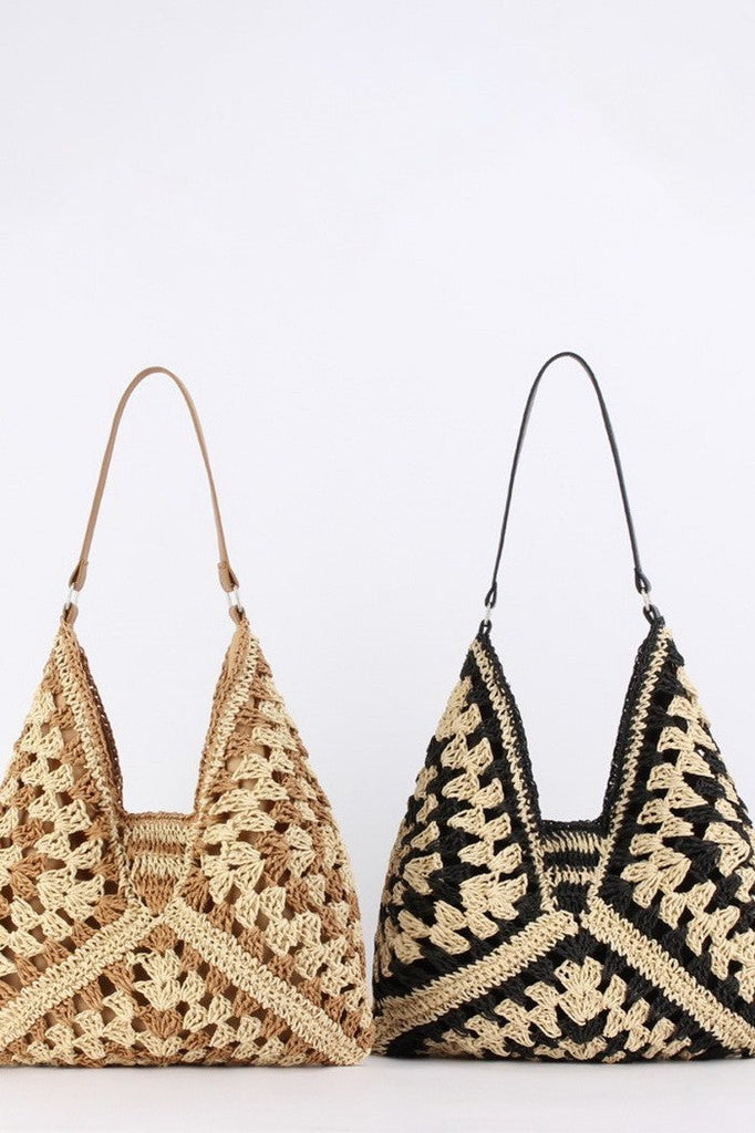 Crochet Open-Weave Boho Handbag | 40P602