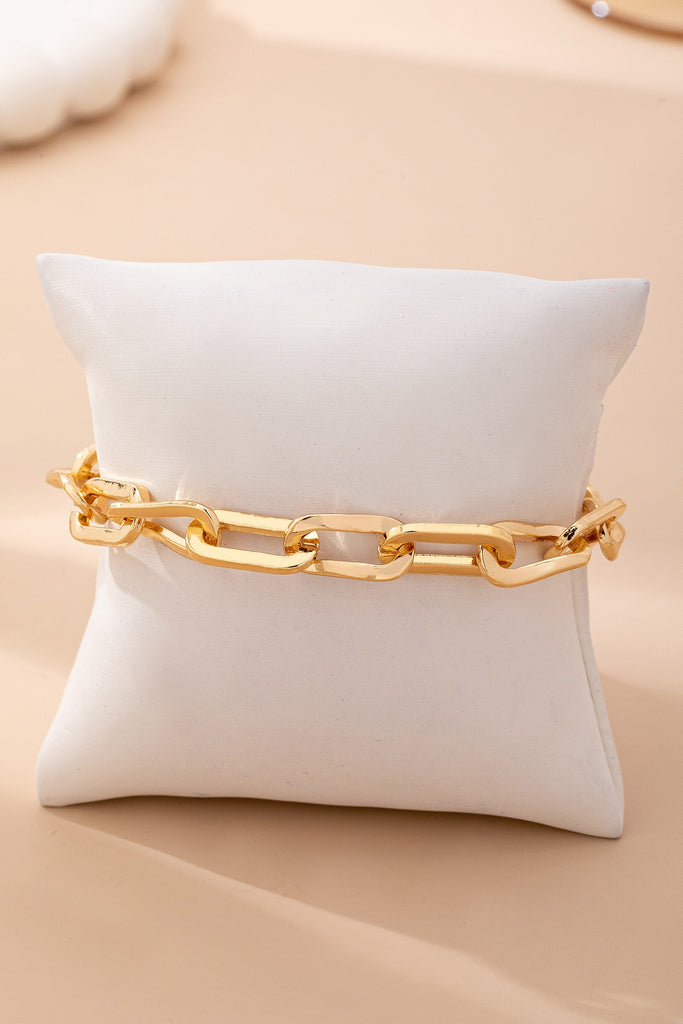 Bold Chunky Gold Link Bracelet | 80B1676
