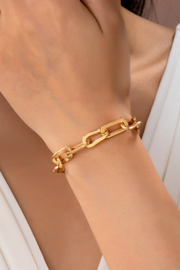 Bold Chunky Gold Link Bracelet | 80B1676