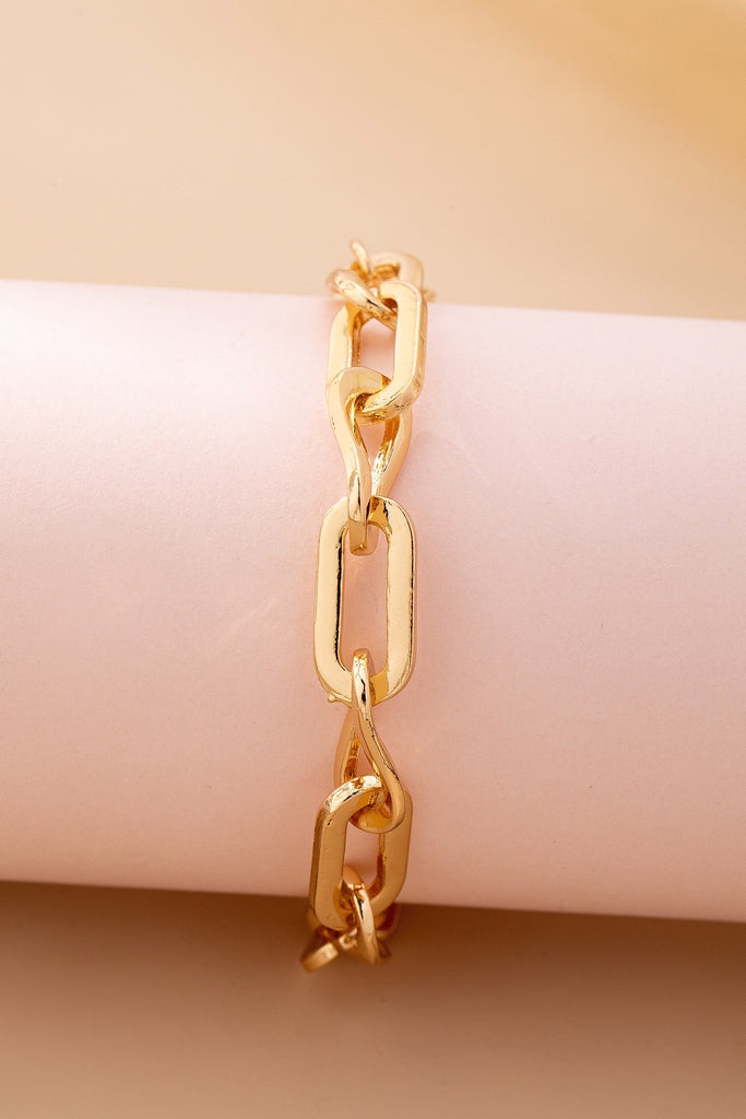 Bold Chunky Gold Link Bracelet | 80B1676