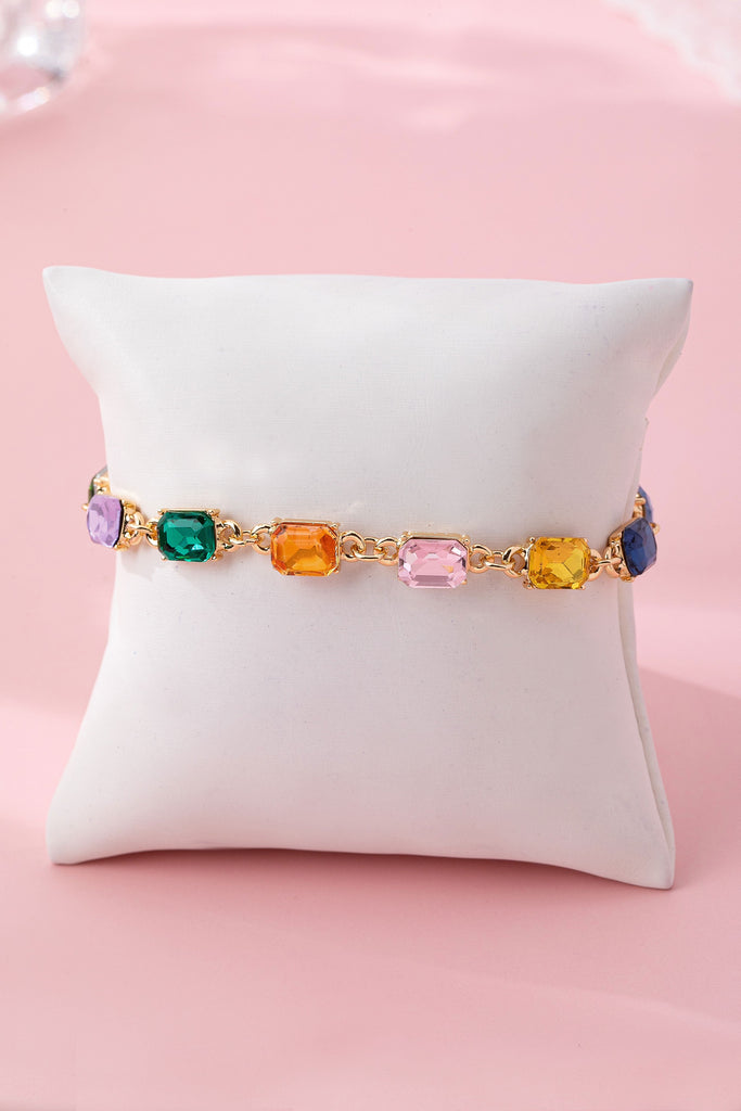Rainbow Gemstone Tennis Bracelet | 80B1674