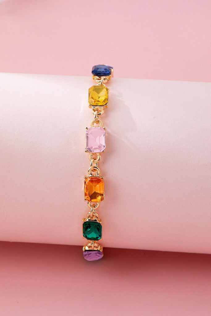 Rainbow Gemstone Tennis Bracelet | 80B1674