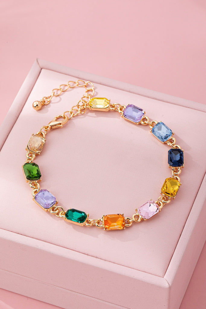 Rainbow Gemstone Tennis Bracelet | 80B1674