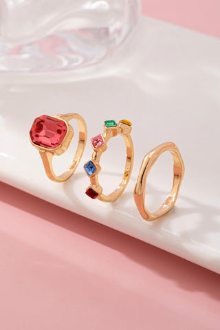 Rainbow Gemstone Organic Statement Ring | 80R238
