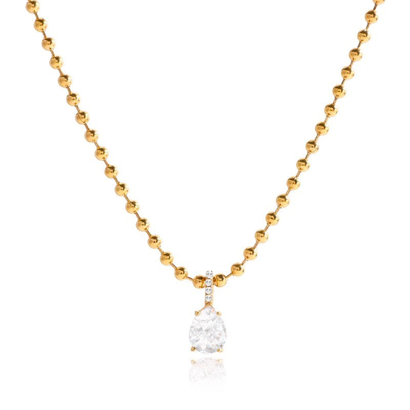 18K STAINLESS STEEL TARNISH FREE SQUARE NECKLACE | 40NK9675