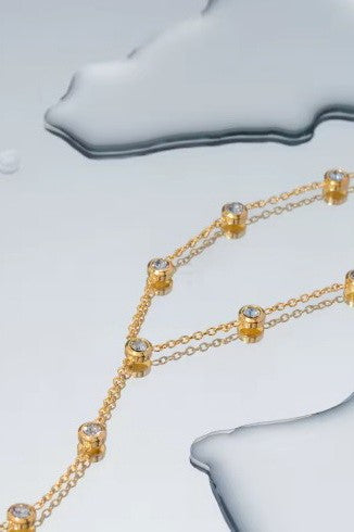 18K STAINLESS STEEL TARNISH FREE Y NECKLACE | 40NK9676