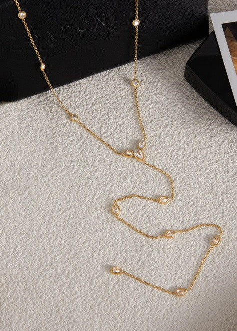18K STAINLESS STEEL TARNISH FREE Y NECKLACE | 40NK9678