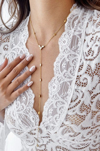 18K STAINLESS STEEL TARNISH FREE Y NECKLACE | 40NK9678