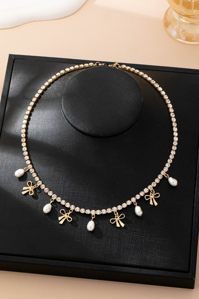 Glass Crystal Tennis Charms Necklace | 80N92887