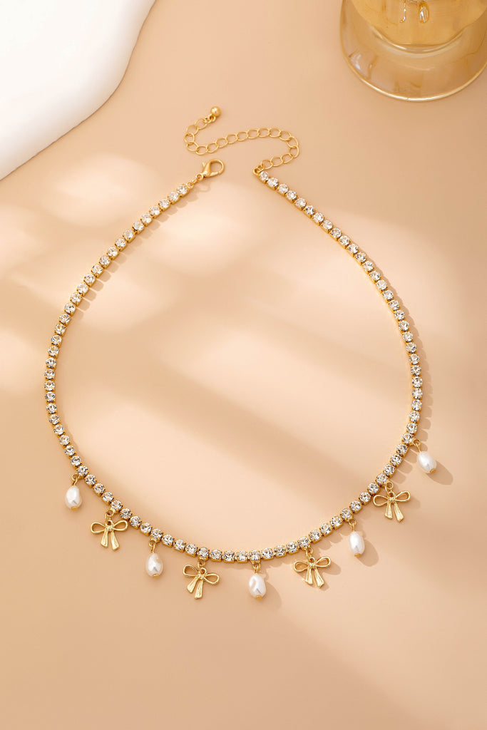 Glass Crystal Tennis Charms Necklace | 80N92887