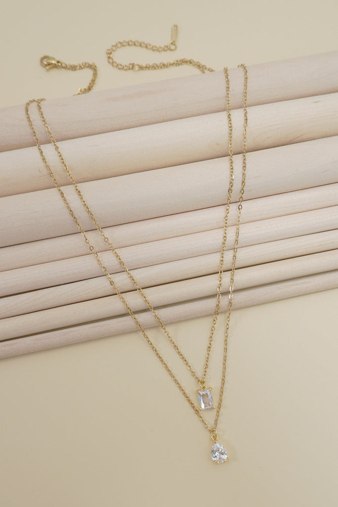 18K STAINLESS STEEL TARNISH FREE LAYERED NECKLACE | 40NK9688