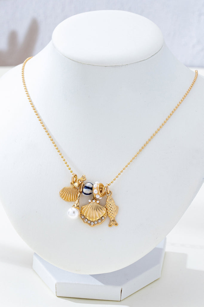 Nautical Charm Ball Chain Necklace | 80N92909