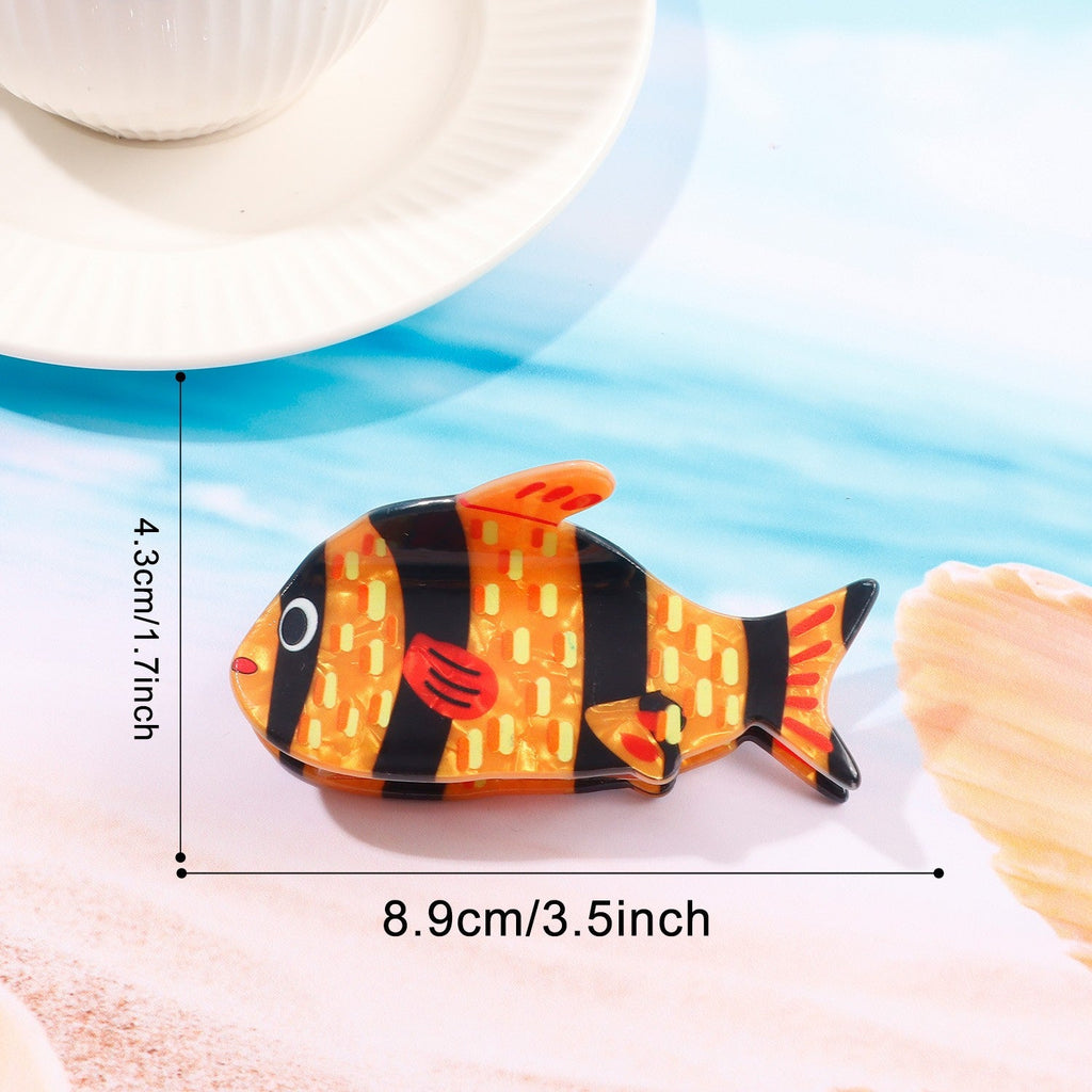 Jumbo Vibrant Fish-Shaped Acrylic Hair Claw Clip | 40H1157