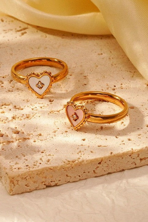 18K STAINLESS STEEL TARNISH FREE SHELL RING | 40R150