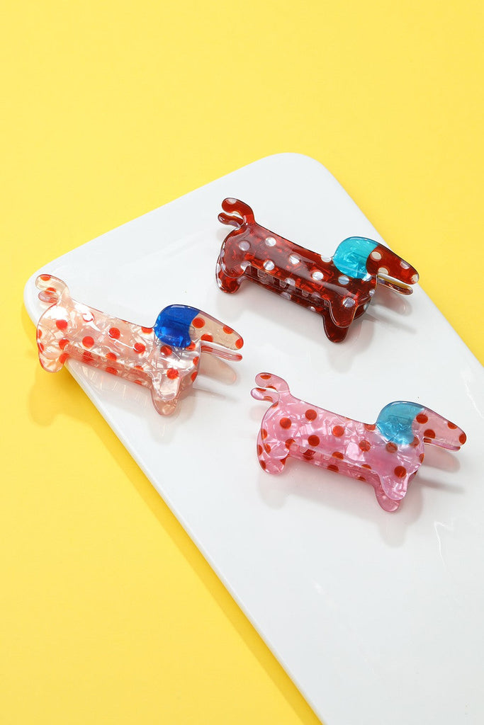 JUMBO POLKA DOT DOG HAIR CLAW CLIPS | 40H1077