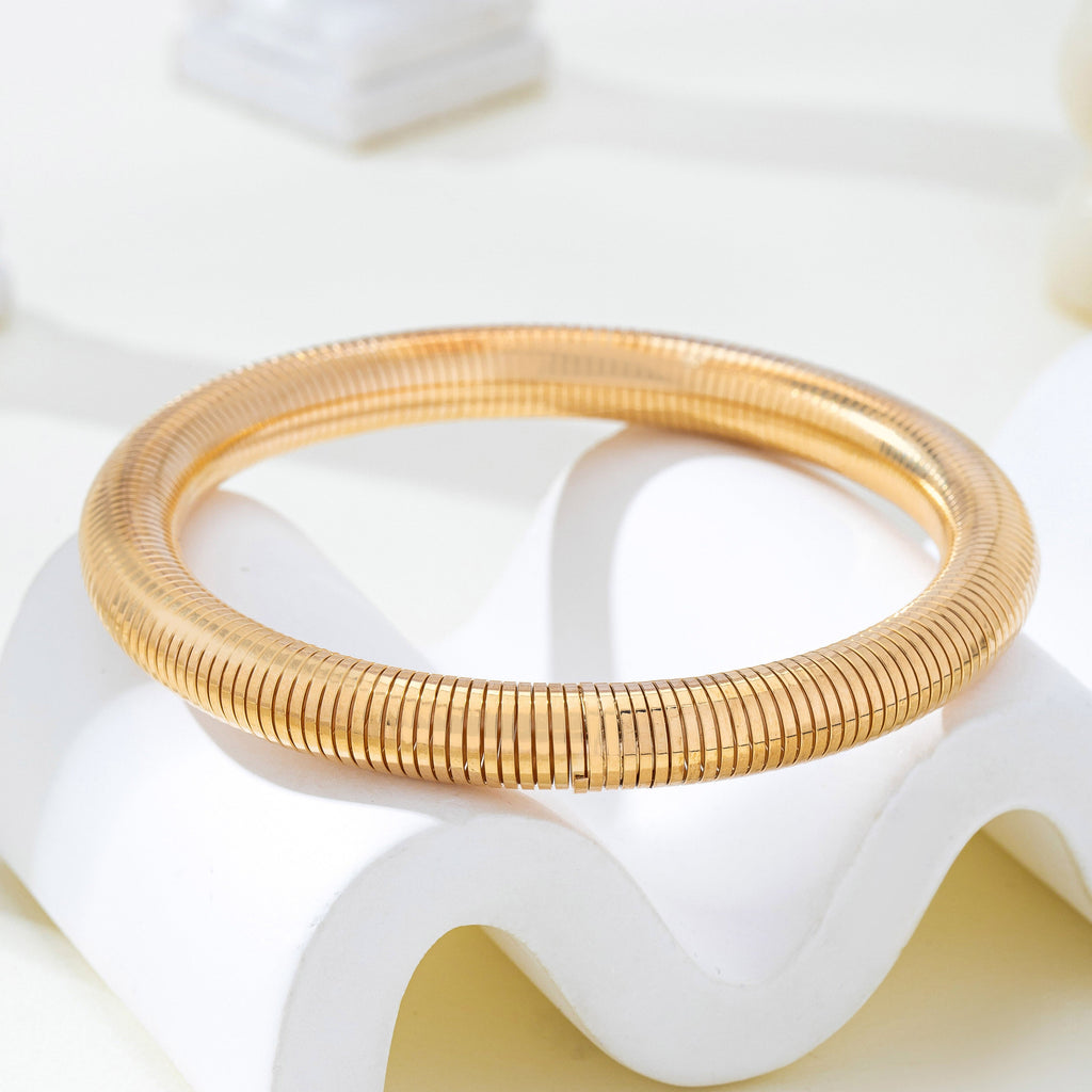 Gold-Tone Flexible Coil Bangle | 80B1714
