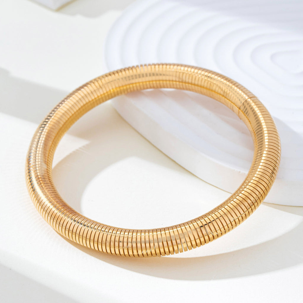 Gold-Tone Flexible Coil Bangle | 80B1714