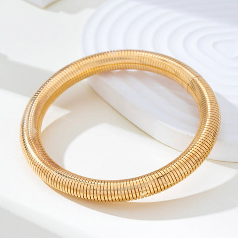 Gold-Tone Flexible Coil Bangle | 80B1714