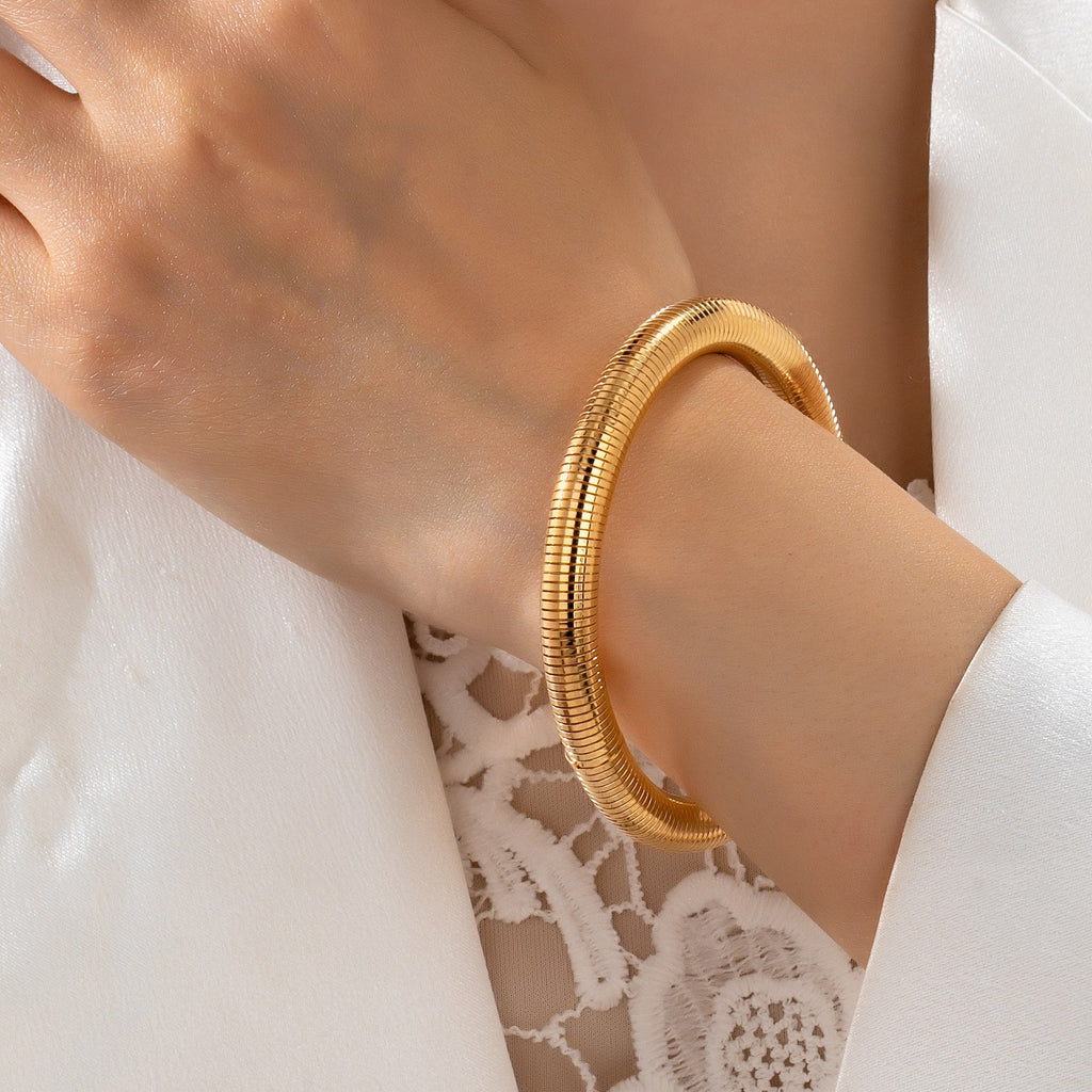 Gold-Tone Flexible Coil Bangle | 80B1714