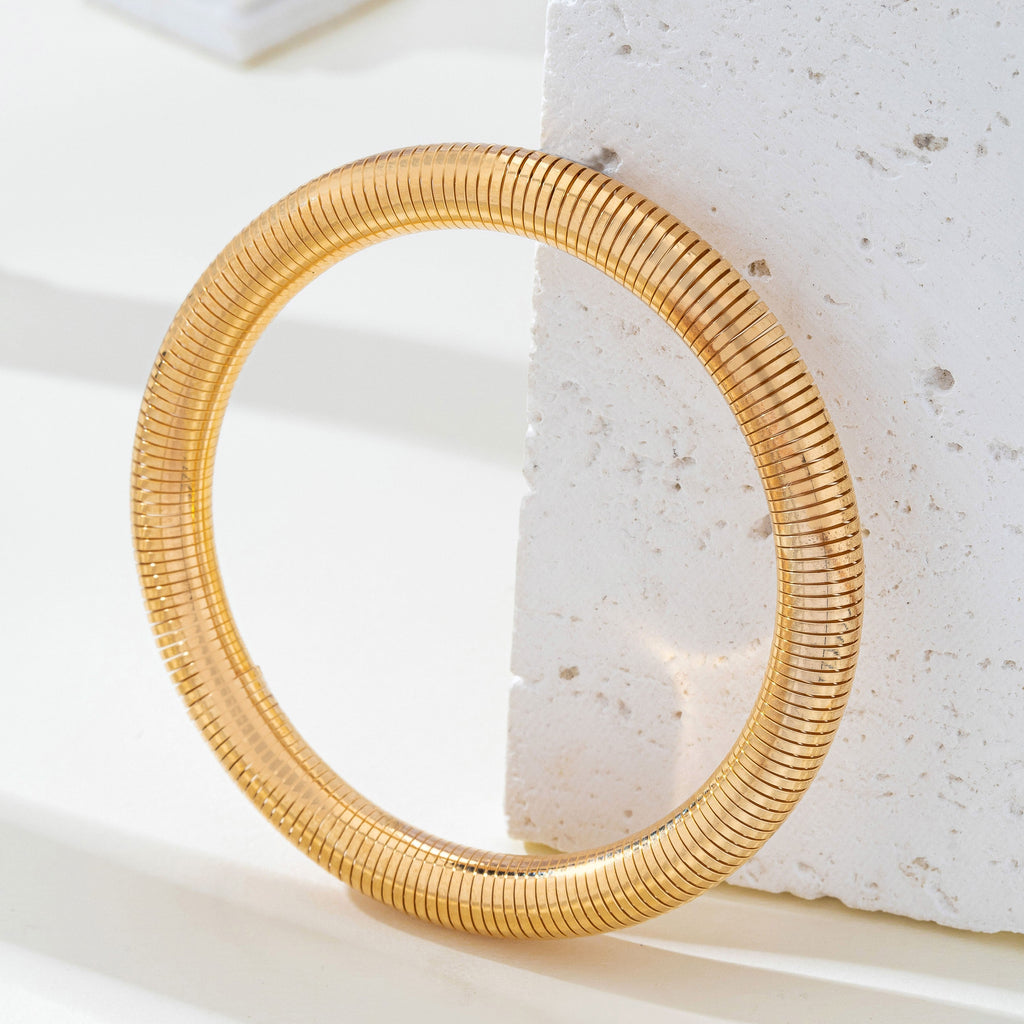 Gold-Tone Flexible Coil Bangle | 80B1714