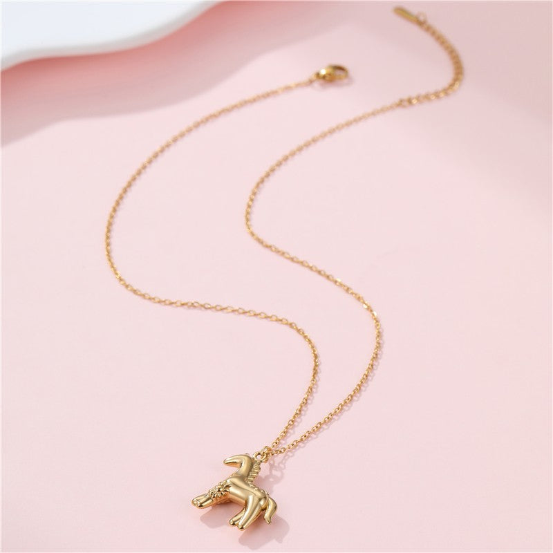 18K STAINLESS STEEL TARNISH FREE HORSE NECKLACE | 40NK9697