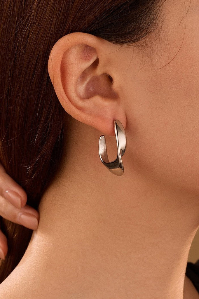 18K STAINLESS STEEL WATERPROOF TARNISH FREE HOOPS | 40E498