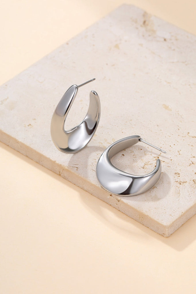 18K STAINLESS STEEL WATERPROOF TARNISH FREE HOOPS | 40E498