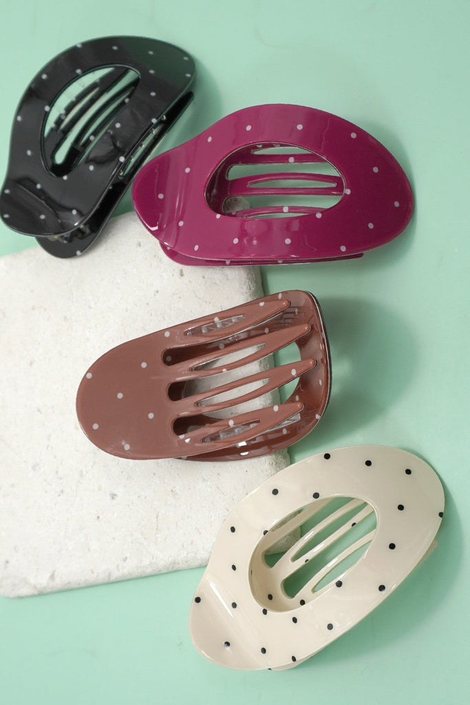 Jumbo Lay Flat Oval Hair Claw Clips Secure Styling | 40H1050