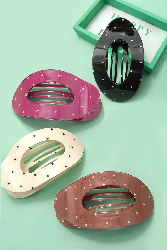 Jumbo Lay Flat Oval Hair Claw Clips Secure Styling | 40H1050