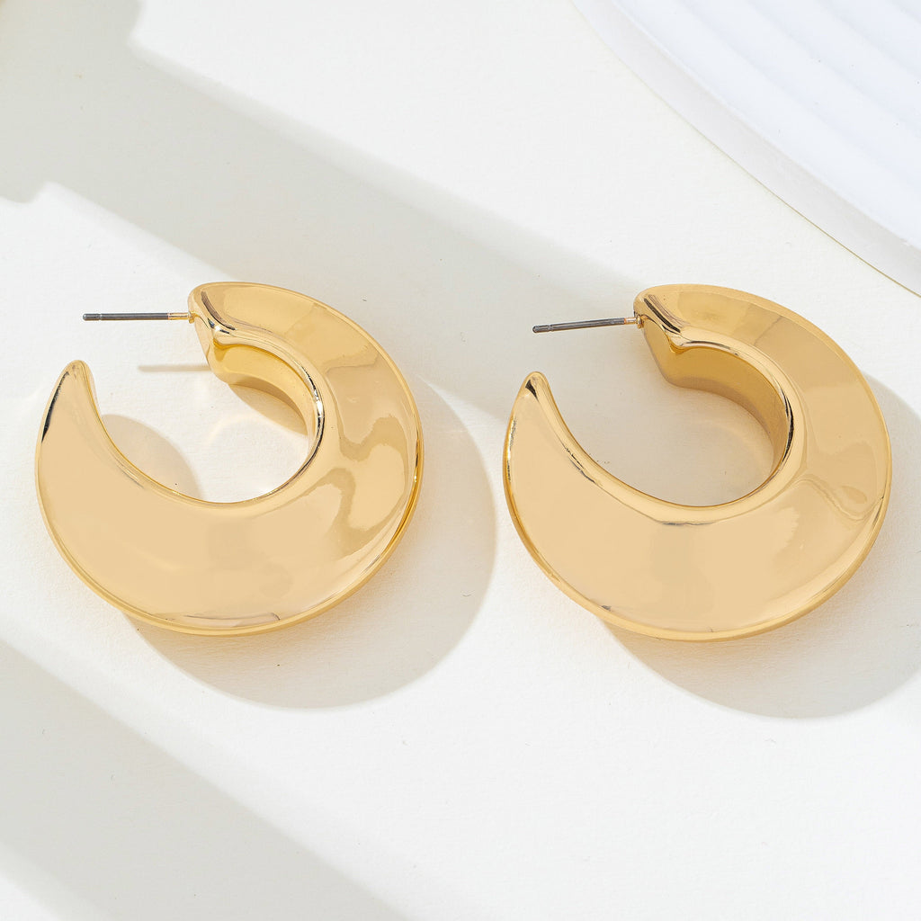 Bold Gold-Tone Chunky Hoops Earrings | 80E62155