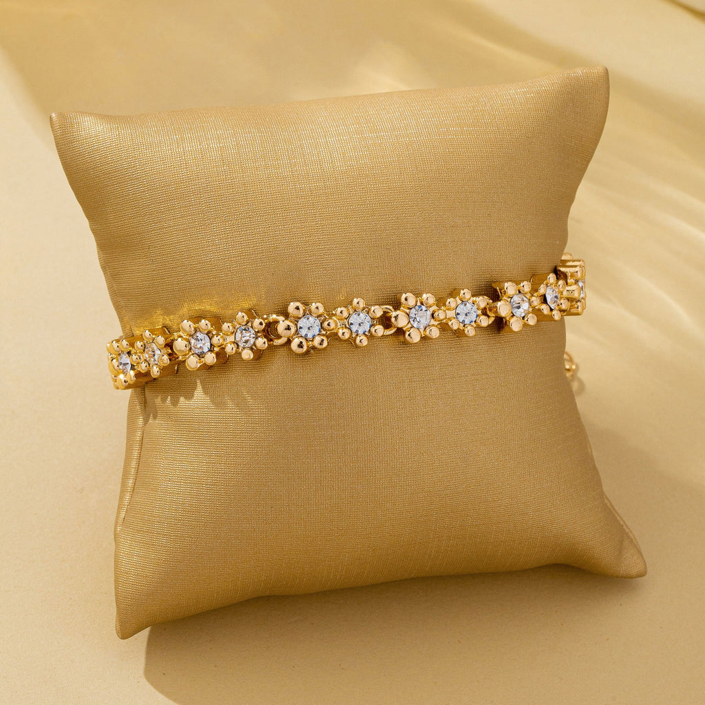 Floral Crystal Tennis Bracelet | 80B1730