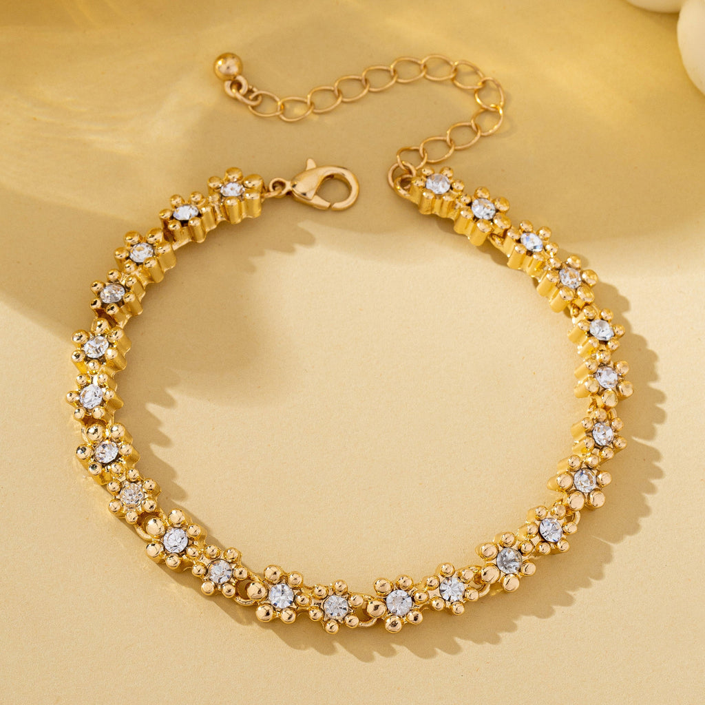 Floral Crystal Tennis Bracelet | 80B1730