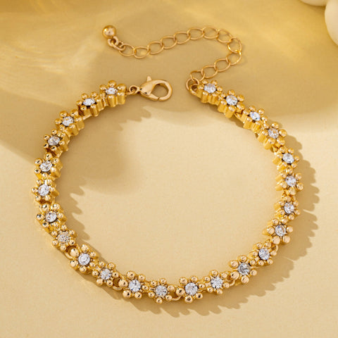 Floral Crystal Tennis Bracelet | 80B1730