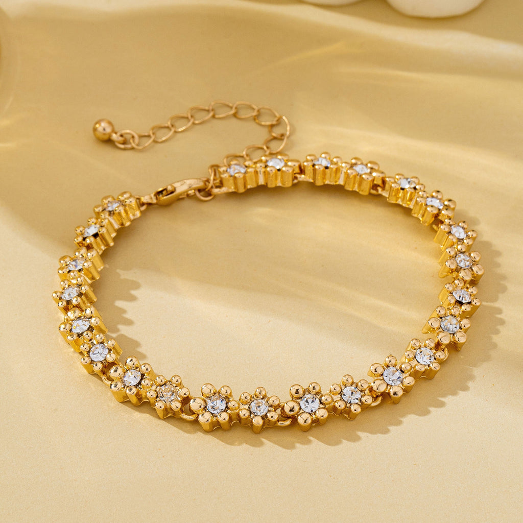 Floral Crystal Tennis Bracelet | 80B1730