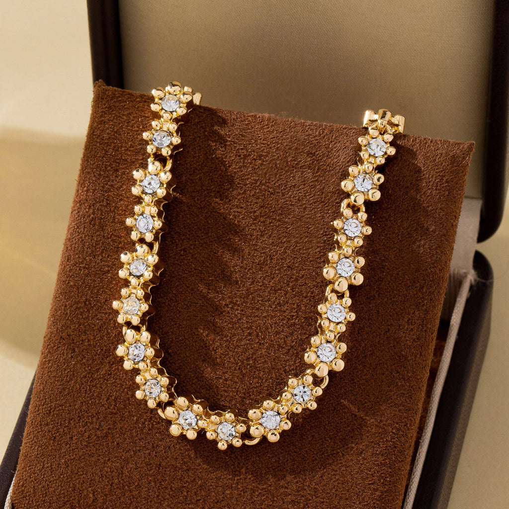 Floral Crystal Tennis Bracelet | 80B1730