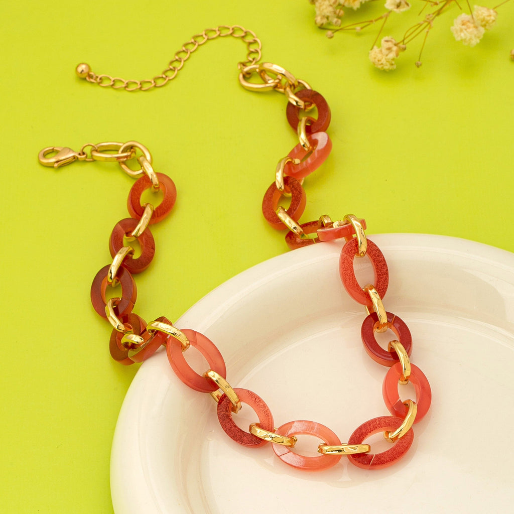 Chunky Bold Resin Link Necklace | 80N92983