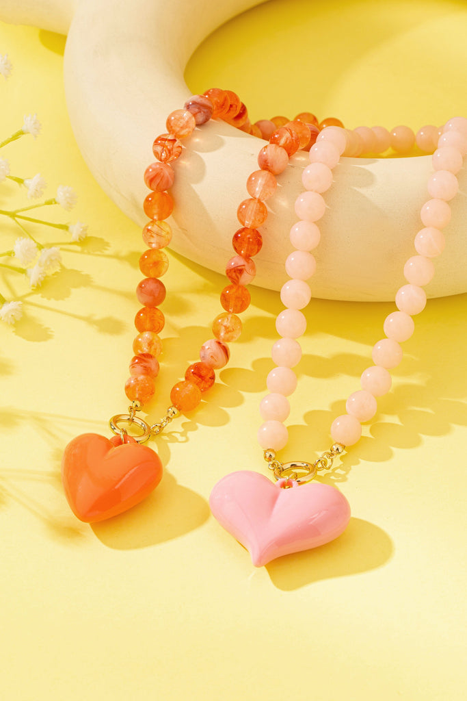 Sweetheart Beaded Heart Necklaces | 80N92994