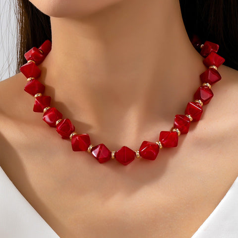 Faceted Resin Briolette Necklaces | 80N92987