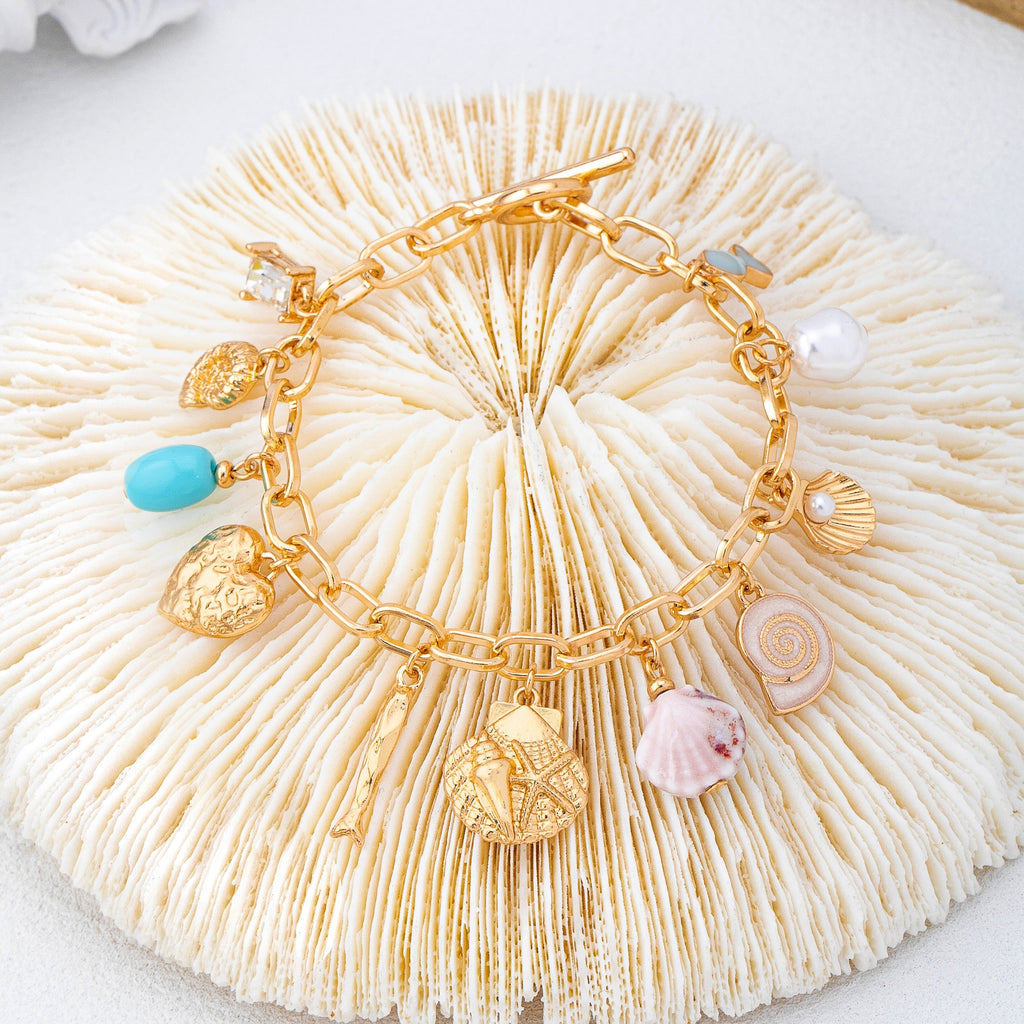 Nautical Gold-Tone Multi-Charm Bracelet | 80B1726