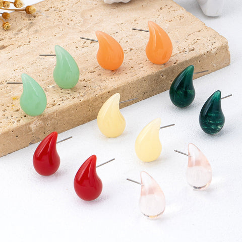 Translucent Teardrop Stud Earring Set | 80E62174