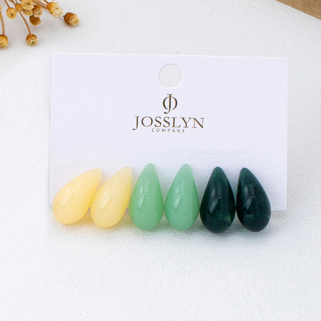 Translucent Teardrop Stud Earring Set | 80E62174